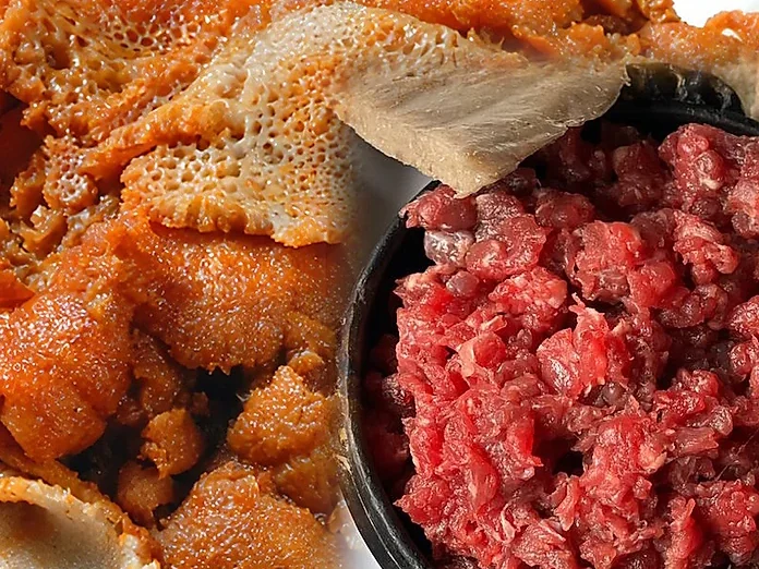 Wonder Ethiopian Restaurant — kitfo firfir