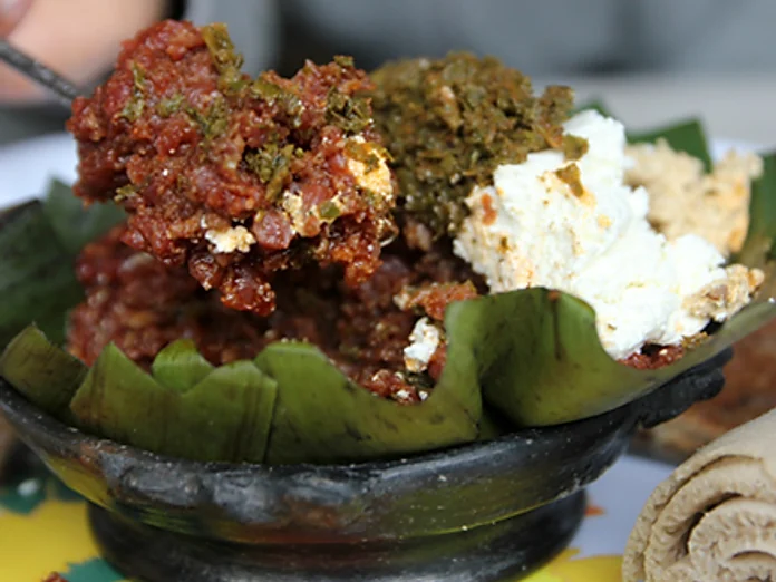 Wonder Ethiopian Restaurant — kitfo mix