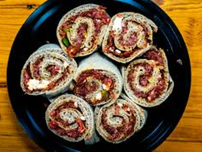 Wonder Ethiopian Restaurant — kitfo roll